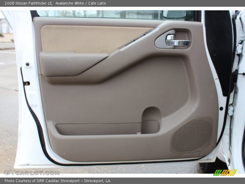 Avalanche White / Cafe Latte 2008 Nissan Pathfinder LE