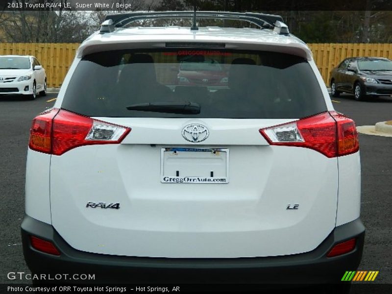 Super White / Beige 2013 Toyota RAV4 LE