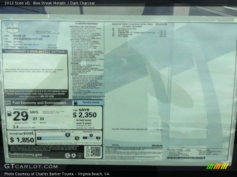  2013 xD  Window Sticker