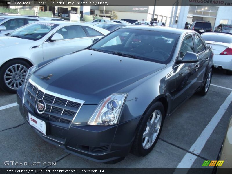Thunder Gray Chromaflair / Ebony 2008 Cadillac CTS Sedan