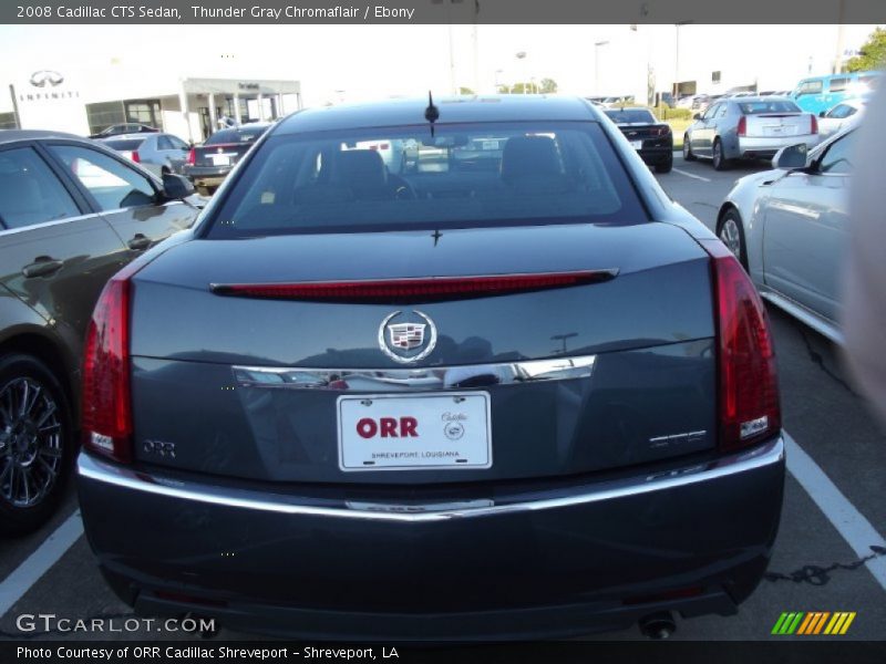Thunder Gray Chromaflair / Ebony 2008 Cadillac CTS Sedan