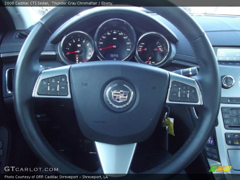 Thunder Gray Chromaflair / Ebony 2008 Cadillac CTS Sedan