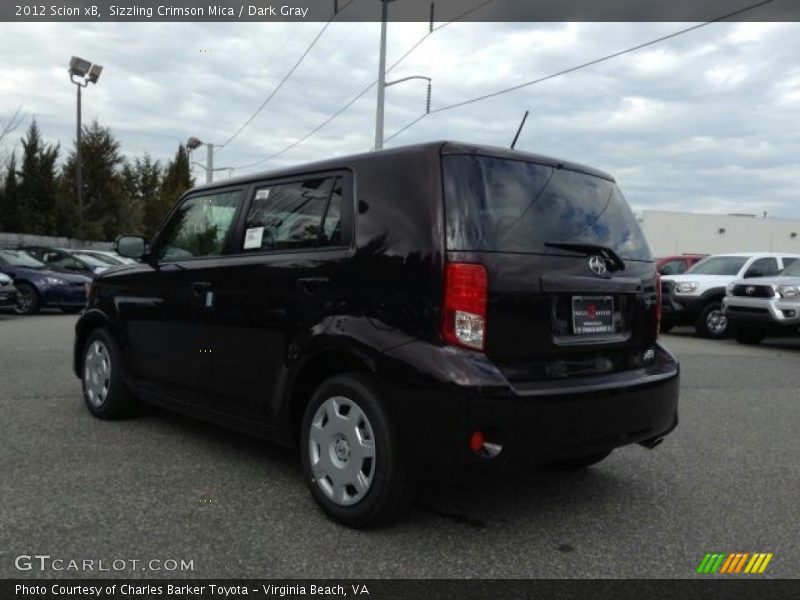 Sizzling Crimson Mica / Dark Gray 2012 Scion xB