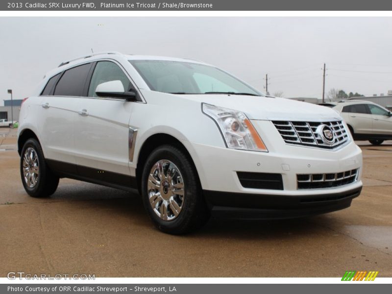 Platinum Ice Tricoat / Shale/Brownstone 2013 Cadillac SRX Luxury FWD