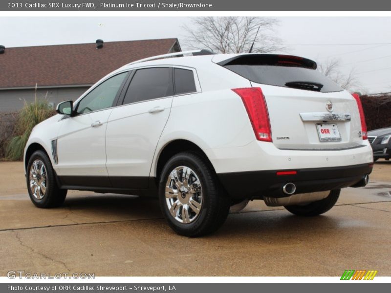 Platinum Ice Tricoat / Shale/Brownstone 2013 Cadillac SRX Luxury FWD