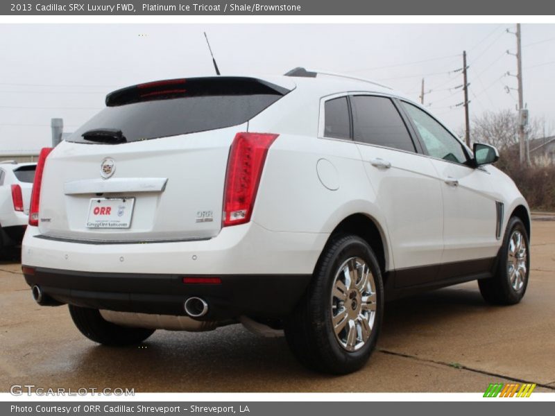 Platinum Ice Tricoat / Shale/Brownstone 2013 Cadillac SRX Luxury FWD