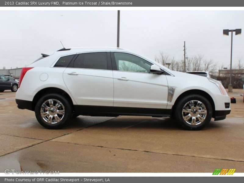 Platinum Ice Tricoat / Shale/Brownstone 2013 Cadillac SRX Luxury FWD
