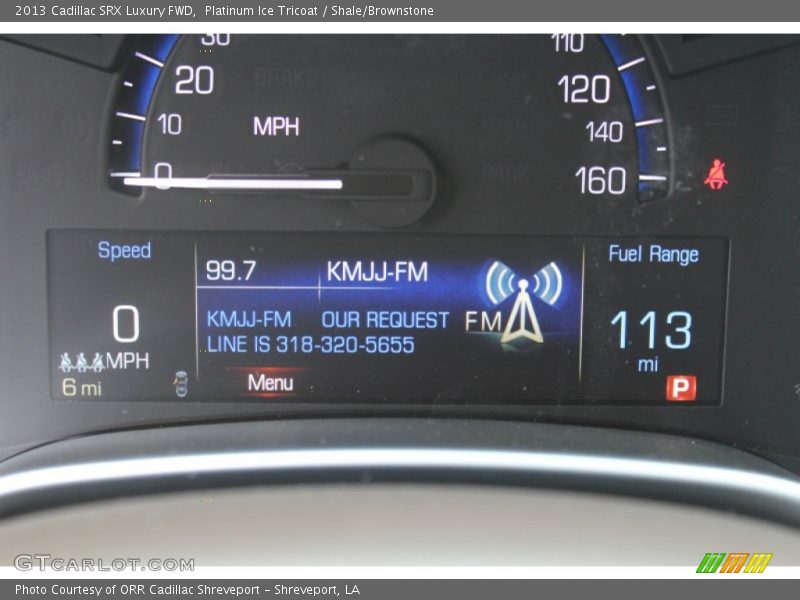 Platinum Ice Tricoat / Shale/Brownstone 2013 Cadillac SRX Luxury FWD