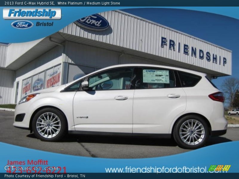 White Platinum / Medium Light Stone 2013 Ford C-Max Hybrid SE