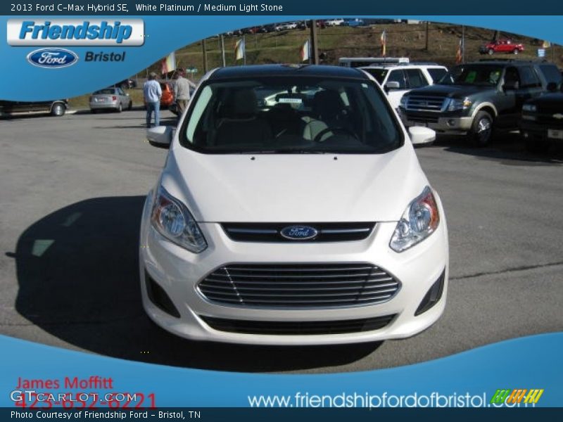 White Platinum / Medium Light Stone 2013 Ford C-Max Hybrid SE