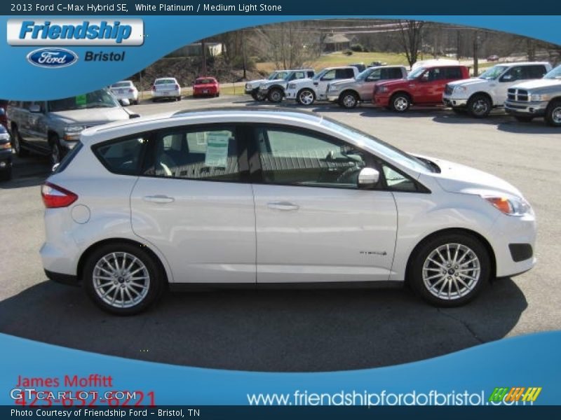 White Platinum / Medium Light Stone 2013 Ford C-Max Hybrid SE