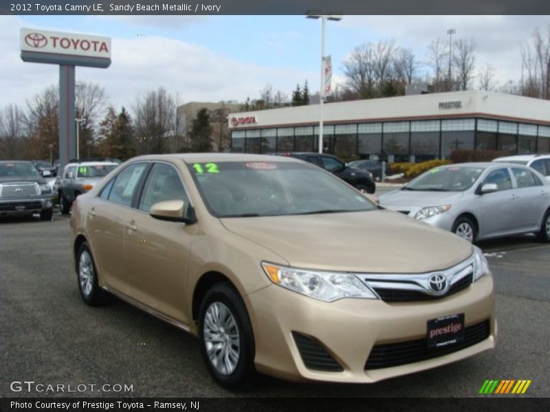 Sandy Beach Metallic / Ivory 2012 Toyota Camry LE