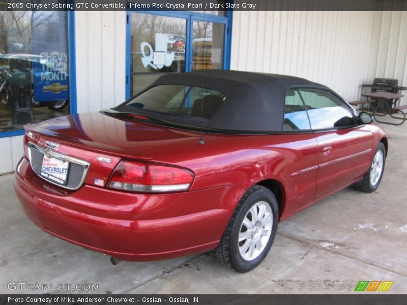 Inferno Red Crystal Pearl / Dark Slate Gray 2005 Chrysler Sebring GTC Convertible