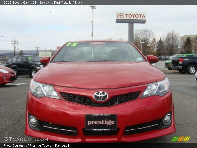 Barcelona Red Metallic / Black 2012 Toyota Camry SE