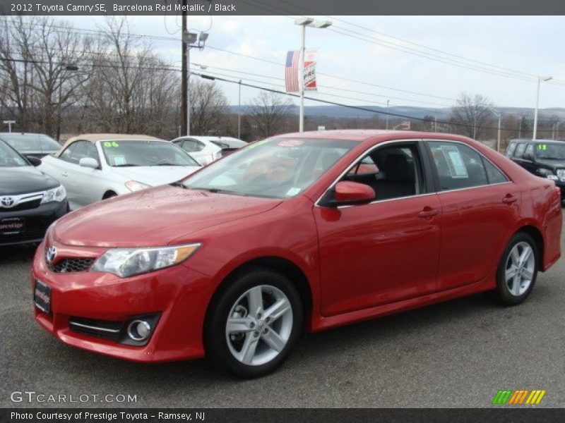 Barcelona Red Metallic / Black 2012 Toyota Camry SE