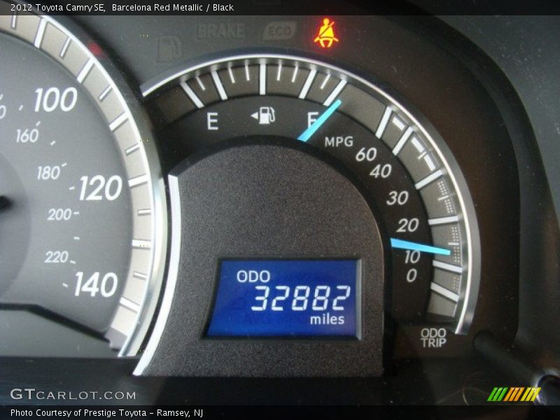 Barcelona Red Metallic / Black 2012 Toyota Camry SE