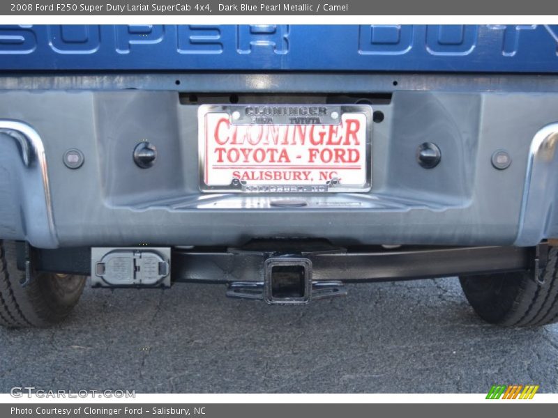 Dark Blue Pearl Metallic / Camel 2008 Ford F250 Super Duty Lariat SuperCab 4x4