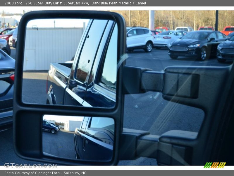 Dark Blue Pearl Metallic / Camel 2008 Ford F250 Super Duty Lariat SuperCab 4x4