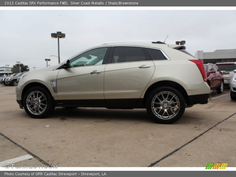 Silver Coast Metallic / Shale/Brownstone 2013 Cadillac SRX Performance FWD