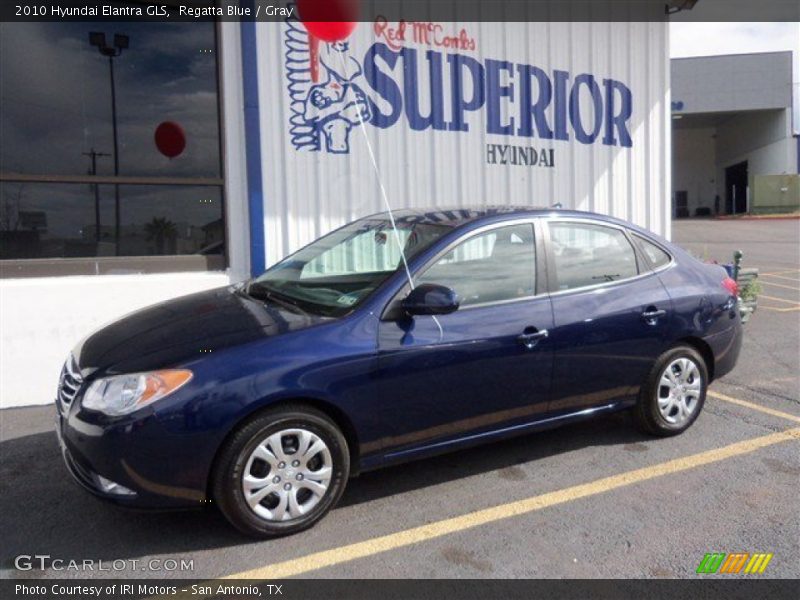 Regatta Blue / Gray 2010 Hyundai Elantra GLS
