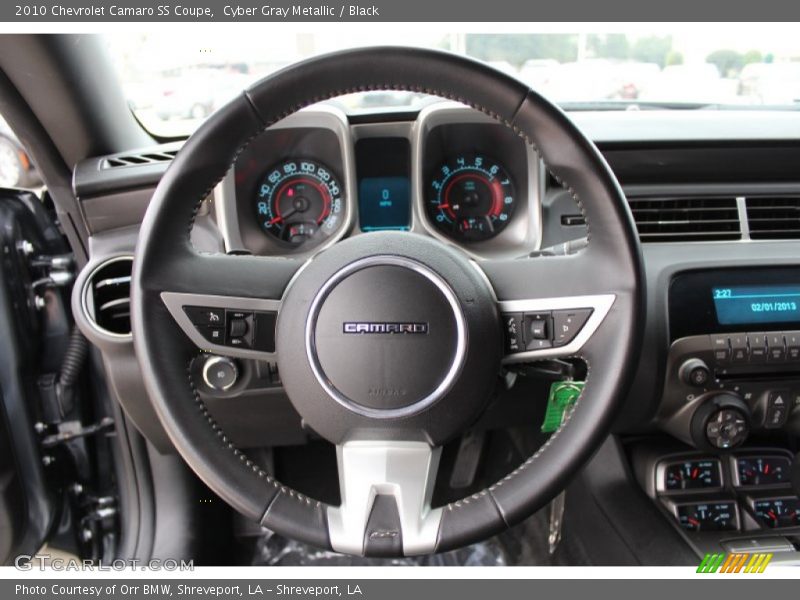 Cyber Gray Metallic / Black 2010 Chevrolet Camaro SS Coupe