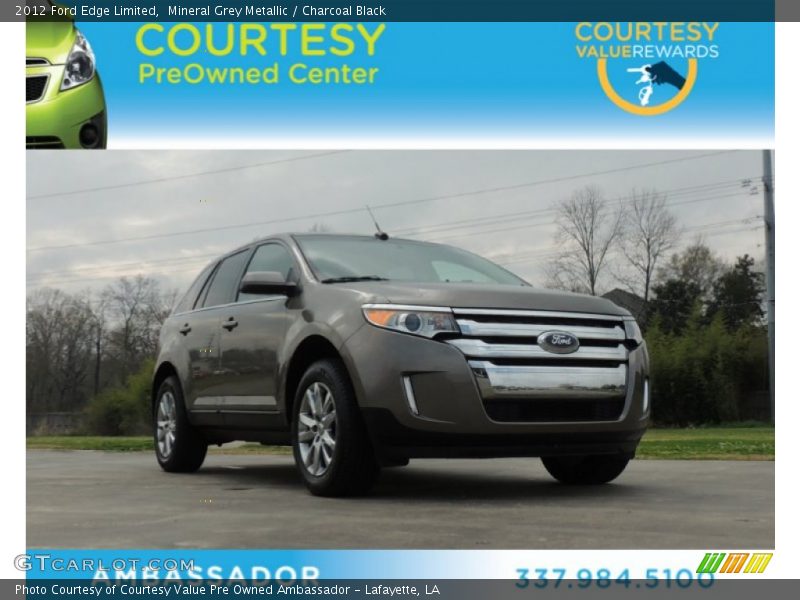 Mineral Grey Metallic / Charcoal Black 2012 Ford Edge Limited