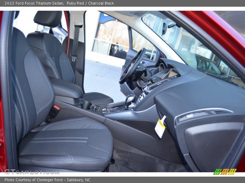Ruby Red / Charcoal Black 2013 Ford Focus Titanium Sedan