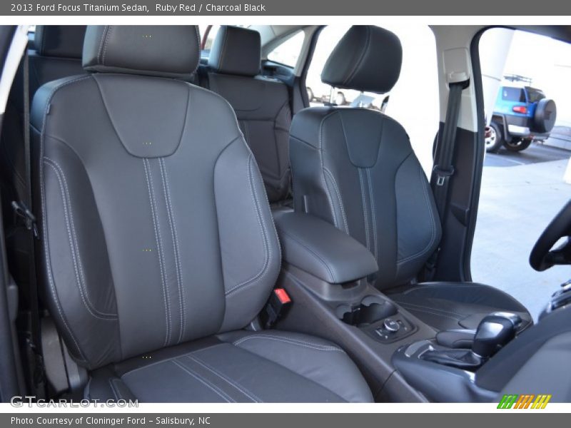 Ruby Red / Charcoal Black 2013 Ford Focus Titanium Sedan