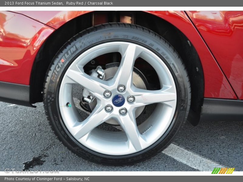 Ruby Red / Charcoal Black 2013 Ford Focus Titanium Sedan