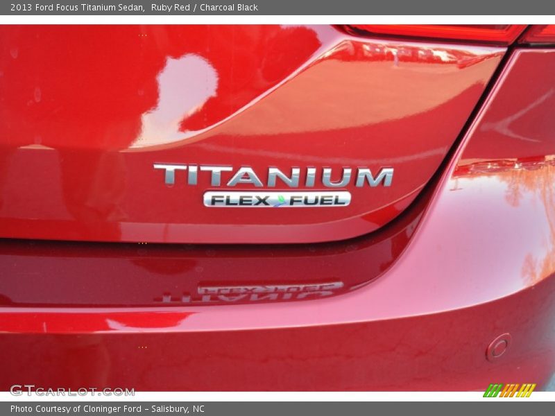 Ruby Red / Charcoal Black 2013 Ford Focus Titanium Sedan