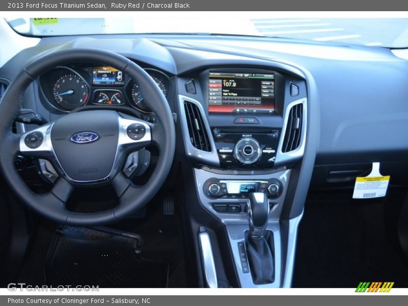Ruby Red / Charcoal Black 2013 Ford Focus Titanium Sedan