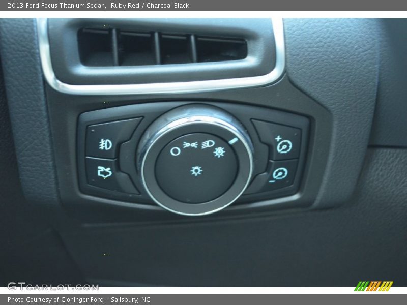 Ruby Red / Charcoal Black 2013 Ford Focus Titanium Sedan