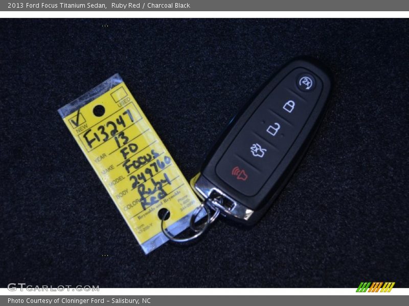 Ruby Red / Charcoal Black 2013 Ford Focus Titanium Sedan