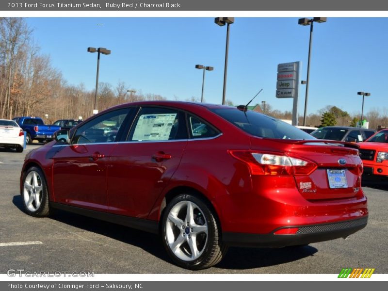 Ruby Red / Charcoal Black 2013 Ford Focus Titanium Sedan