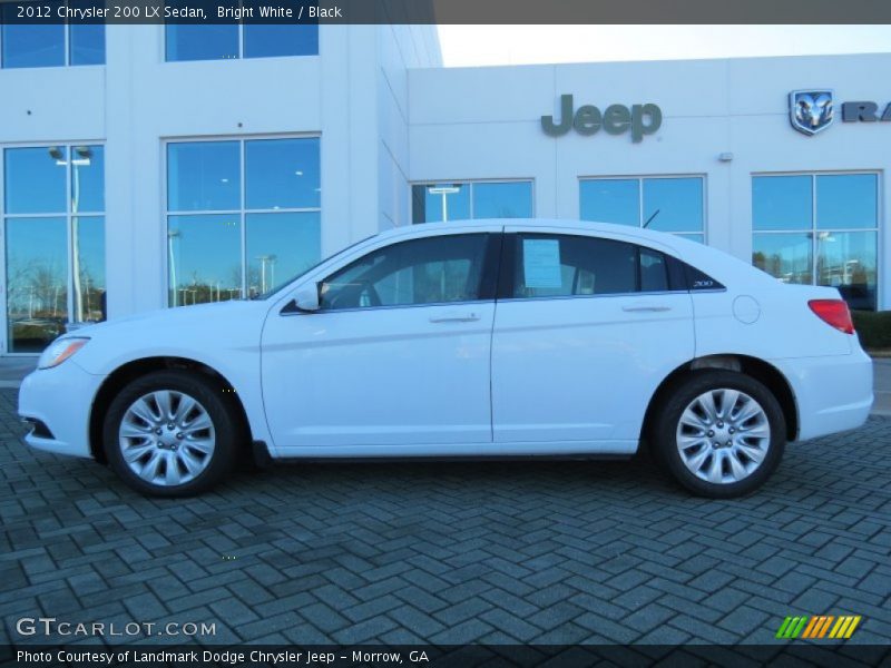 Bright White / Black 2012 Chrysler 200 LX Sedan