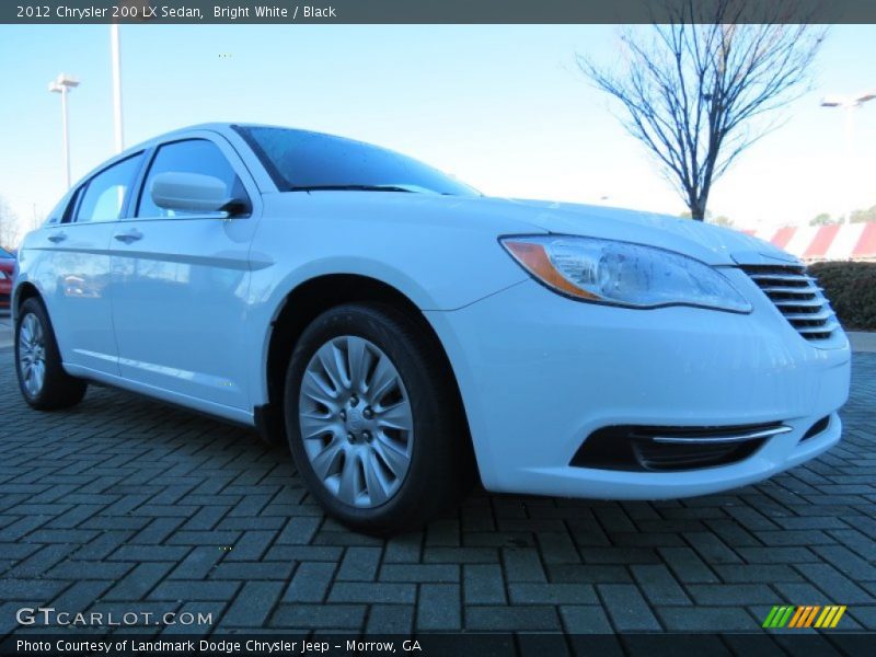 Bright White / Black 2012 Chrysler 200 LX Sedan