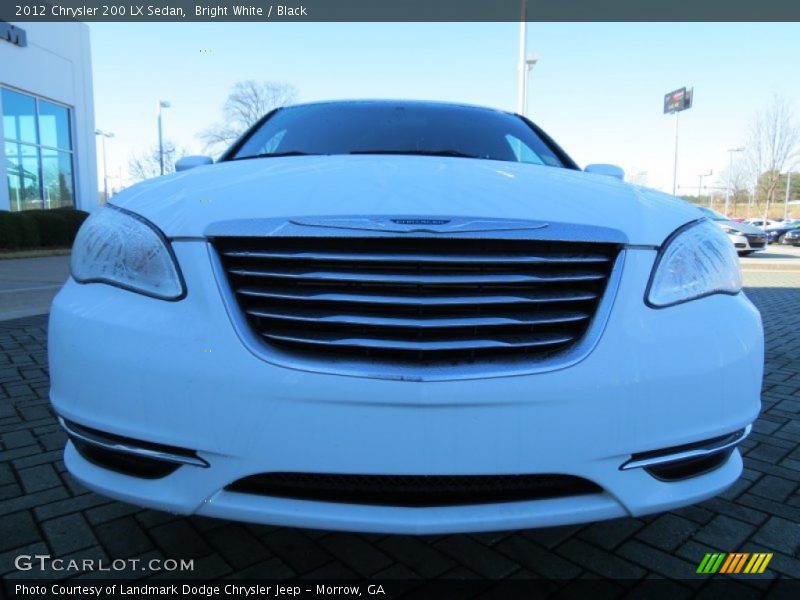 Bright White / Black 2012 Chrysler 200 LX Sedan