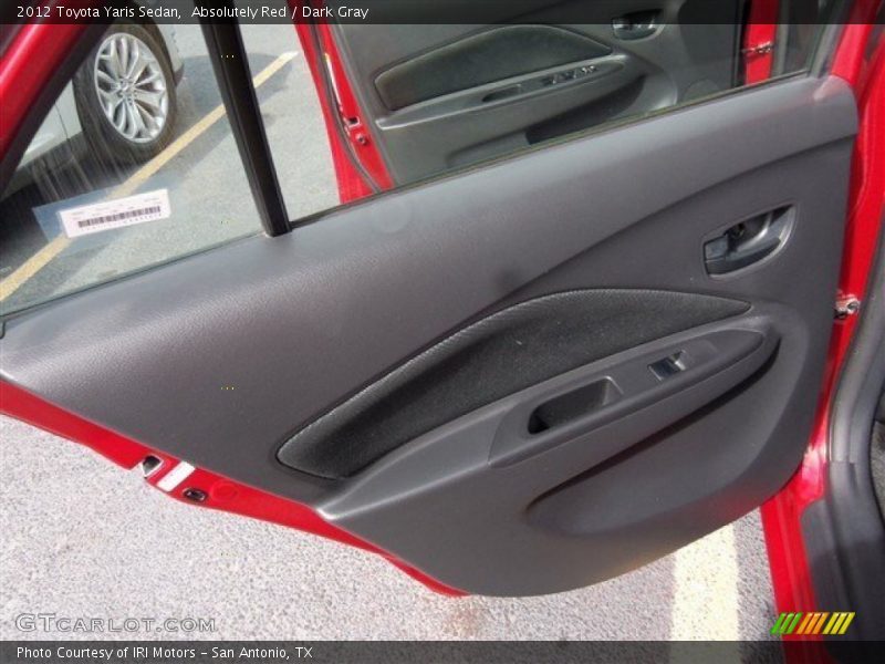 Absolutely Red / Dark Gray 2012 Toyota Yaris Sedan
