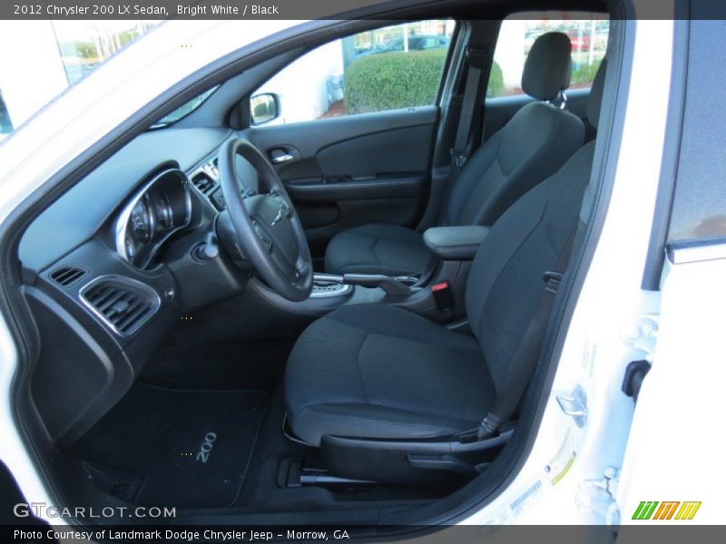 Bright White / Black 2012 Chrysler 200 LX Sedan