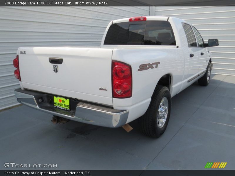 Bright White / Khaki 2008 Dodge Ram 1500 SXT Mega Cab