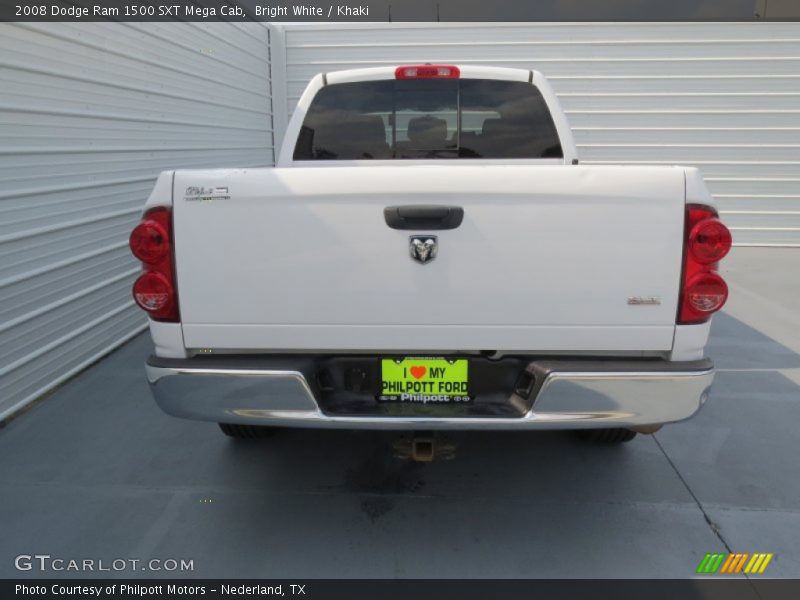 Bright White / Khaki 2008 Dodge Ram 1500 SXT Mega Cab