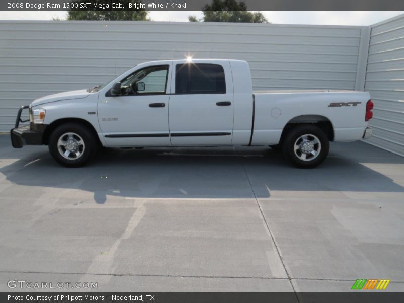 Bright White / Khaki 2008 Dodge Ram 1500 SXT Mega Cab