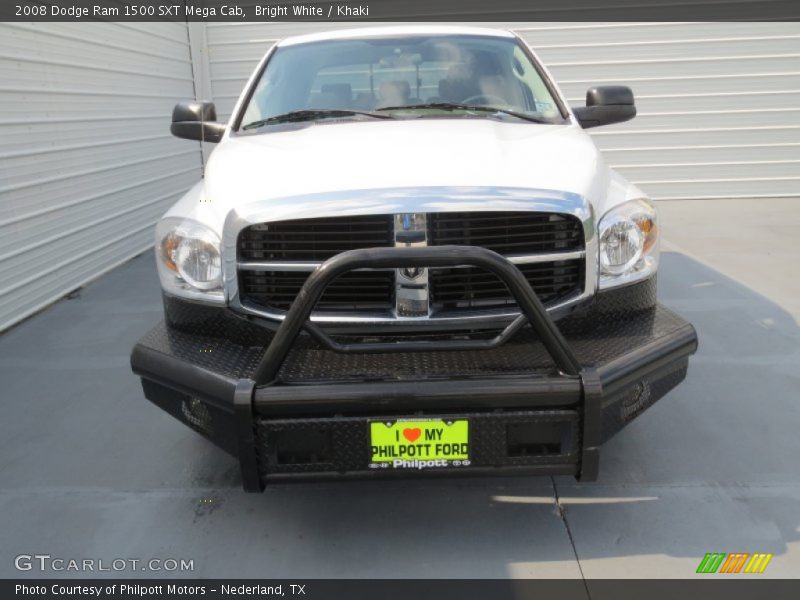Bright White / Khaki 2008 Dodge Ram 1500 SXT Mega Cab