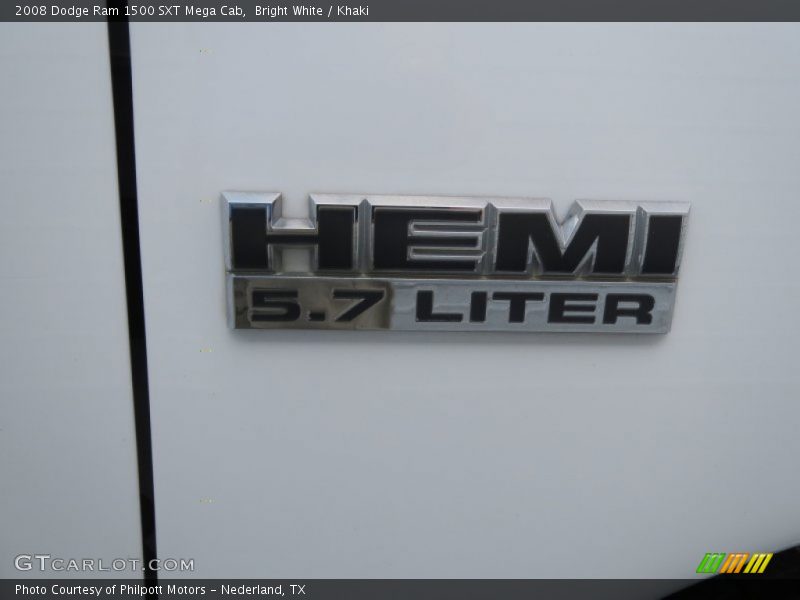 Bright White / Khaki 2008 Dodge Ram 1500 SXT Mega Cab