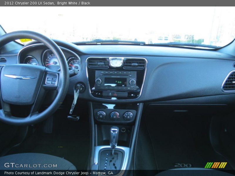 Bright White / Black 2012 Chrysler 200 LX Sedan