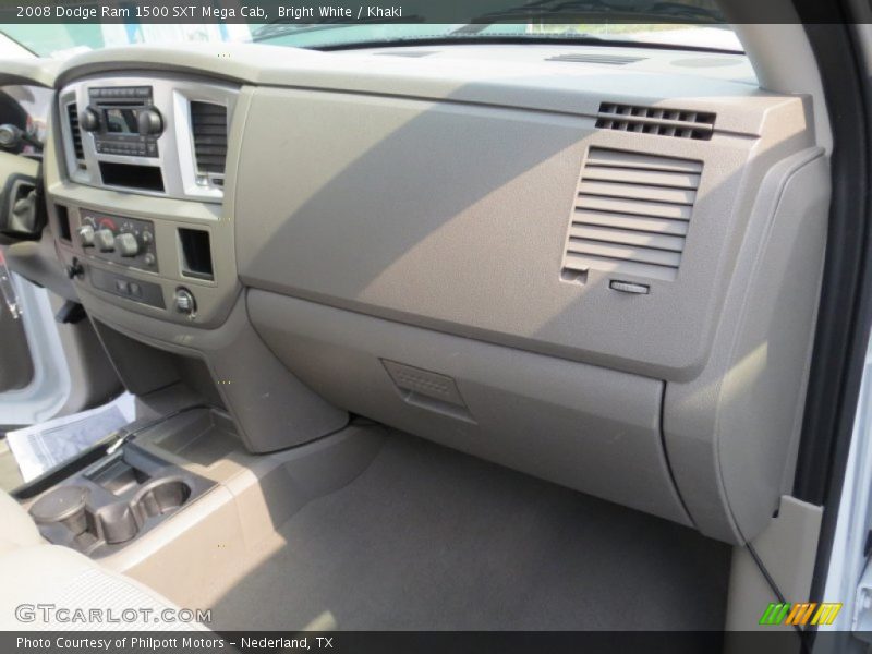 Bright White / Khaki 2008 Dodge Ram 1500 SXT Mega Cab