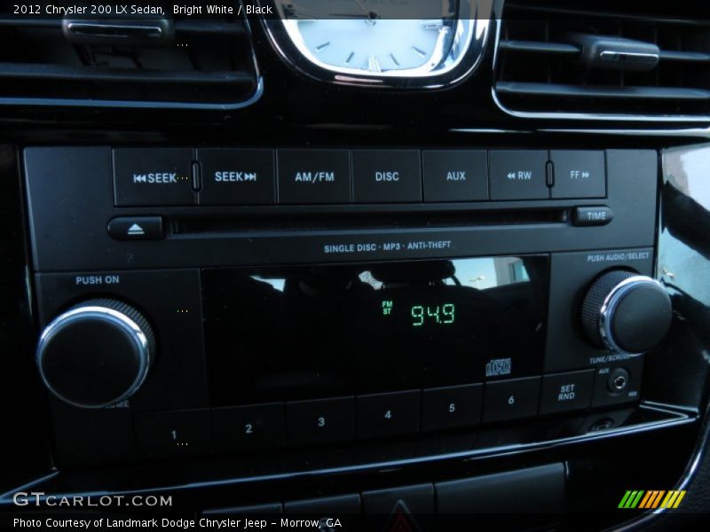 Bright White / Black 2012 Chrysler 200 LX Sedan