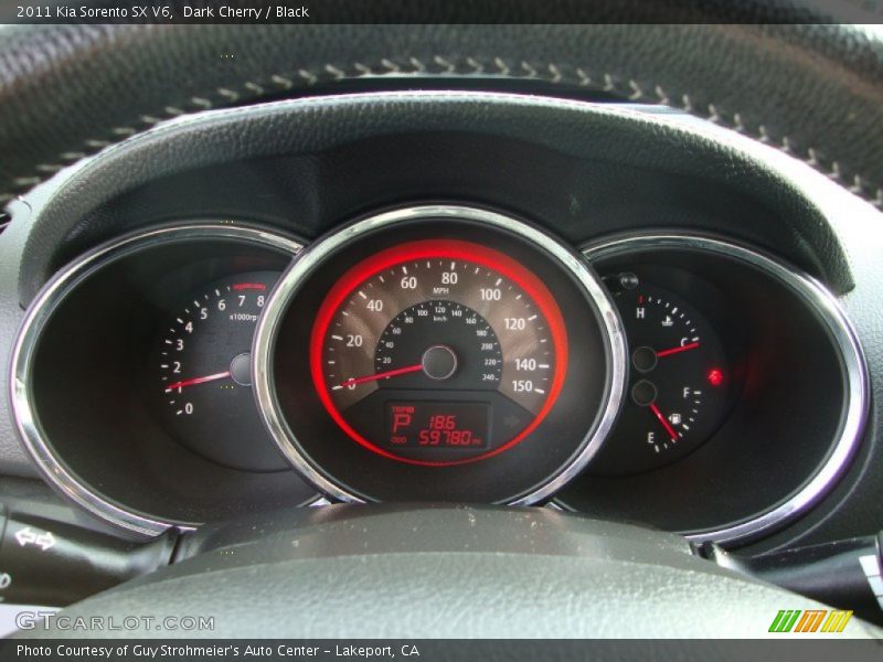 Dark Cherry / Black 2011 Kia Sorento SX V6