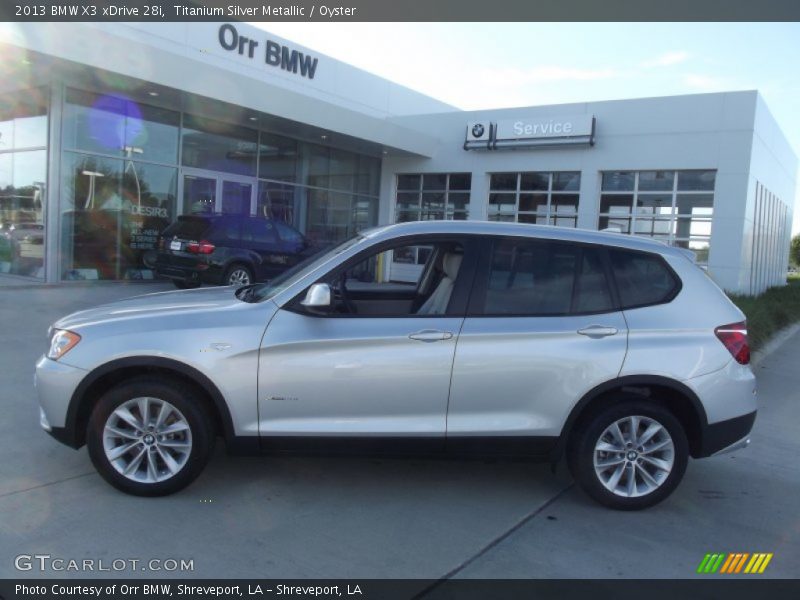 Titanium Silver Metallic / Oyster 2013 BMW X3 xDrive 28i