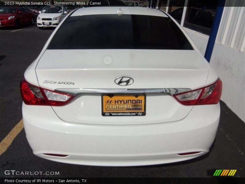 Shimmering White / Camel 2013 Hyundai Sonata GLS